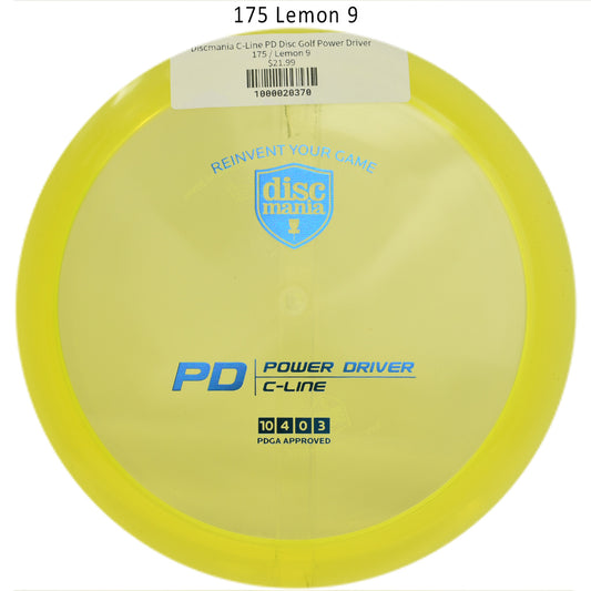 discmania-c-line-pd-disc-golf-power-driver 175 Lemon 9