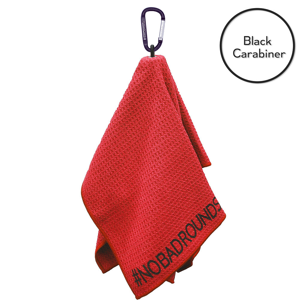 flightowel-jr-disc-golf-bag-essential Red with Black Carabiner 