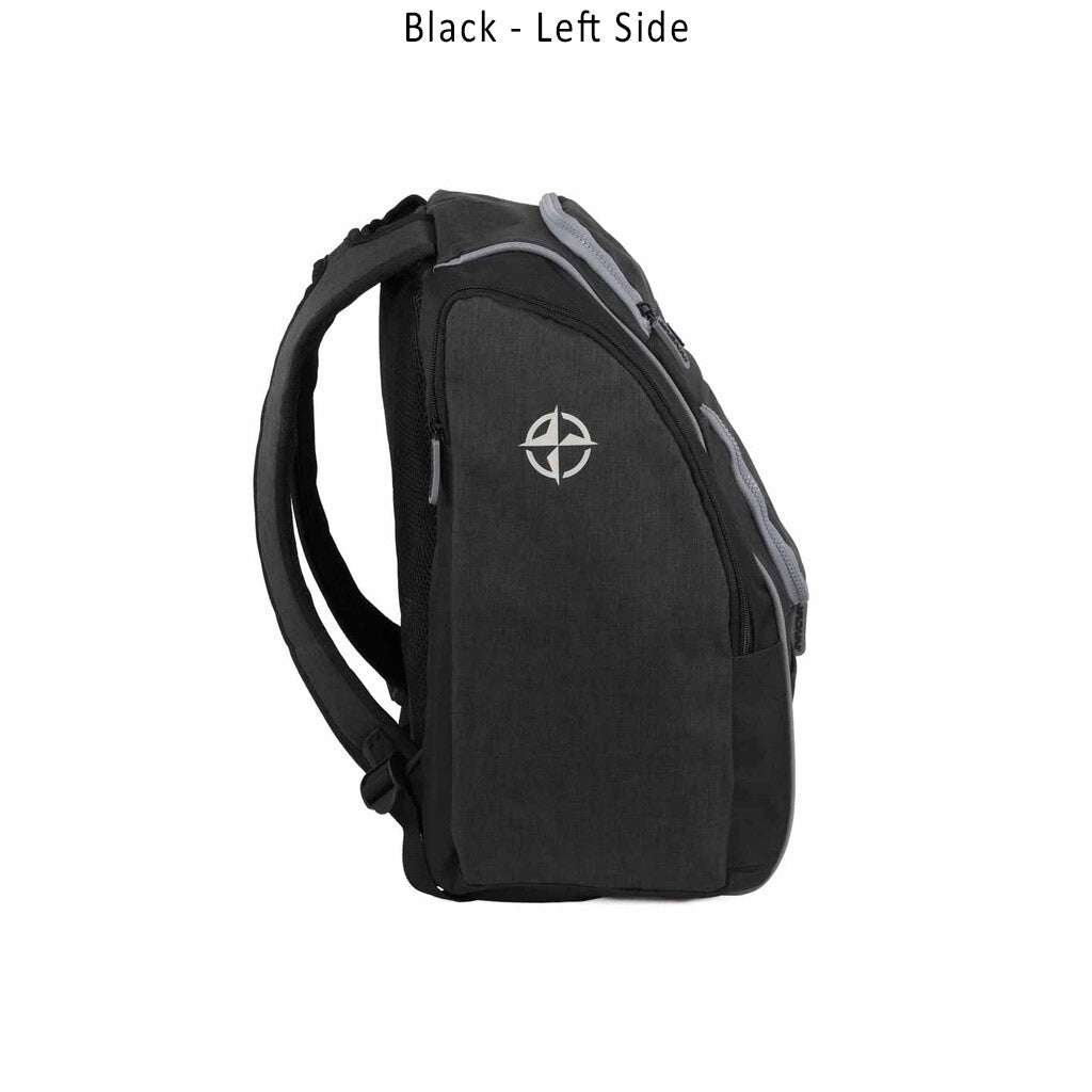  Disc golf bag Innova Excursion Backpack in black  left side view