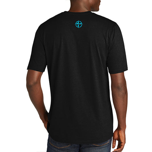 innova-new-era-cypher-tri-blend-short-sleeve-tee-disc-golf-apparel Small Black back view