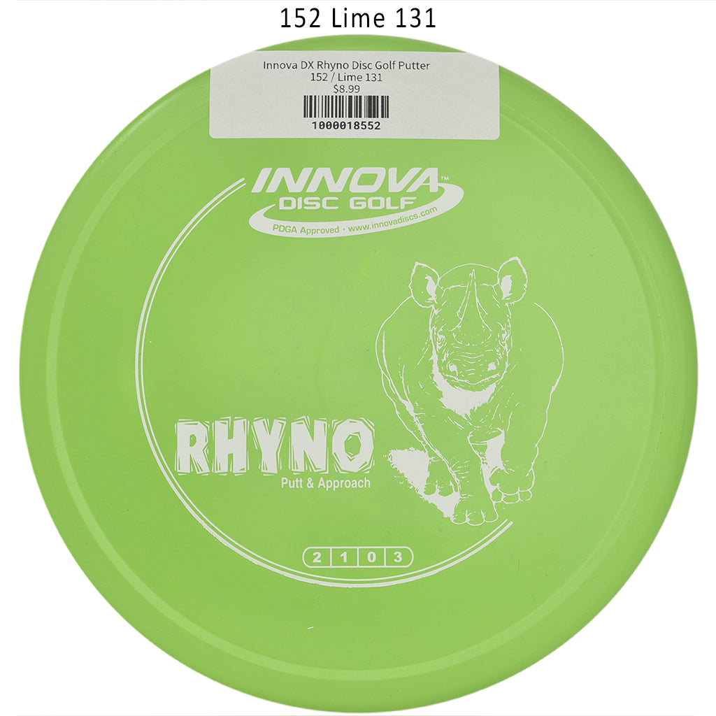 innova-dx-rhyno-disc-golf-putter 152 Lime 131 