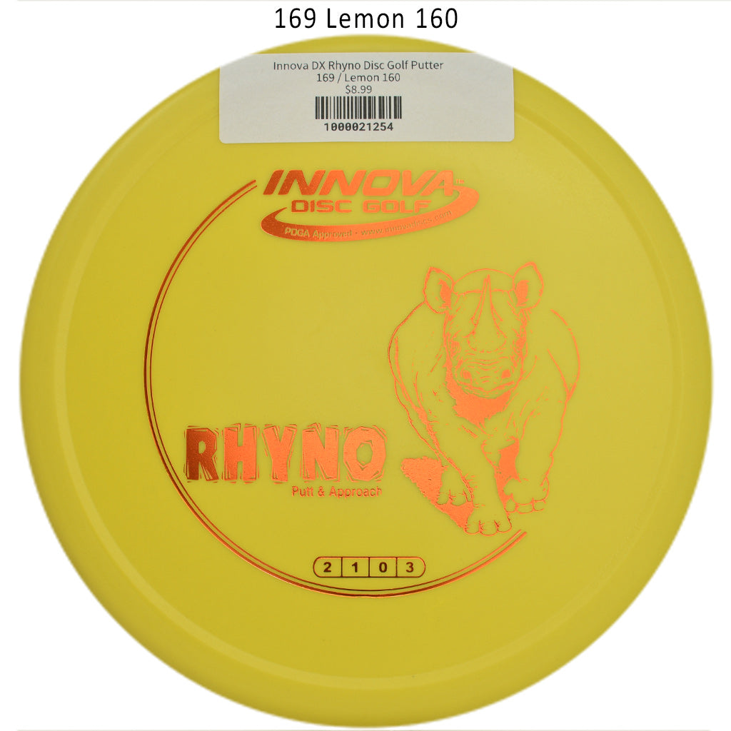 innova-dx-rhyno-disc-golf-putter 169 Lemon 160 