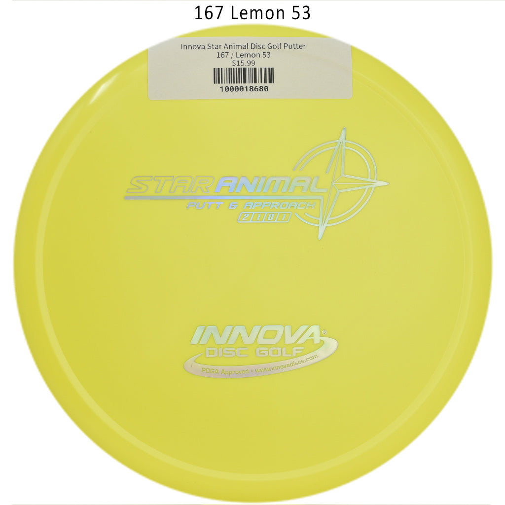 innova-star-animal-disc-golf-putter 167 Lemon 53