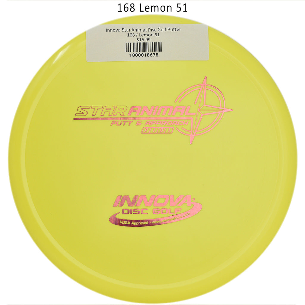 innova-star-animal-disc-golf-putter 168 Lemon 51