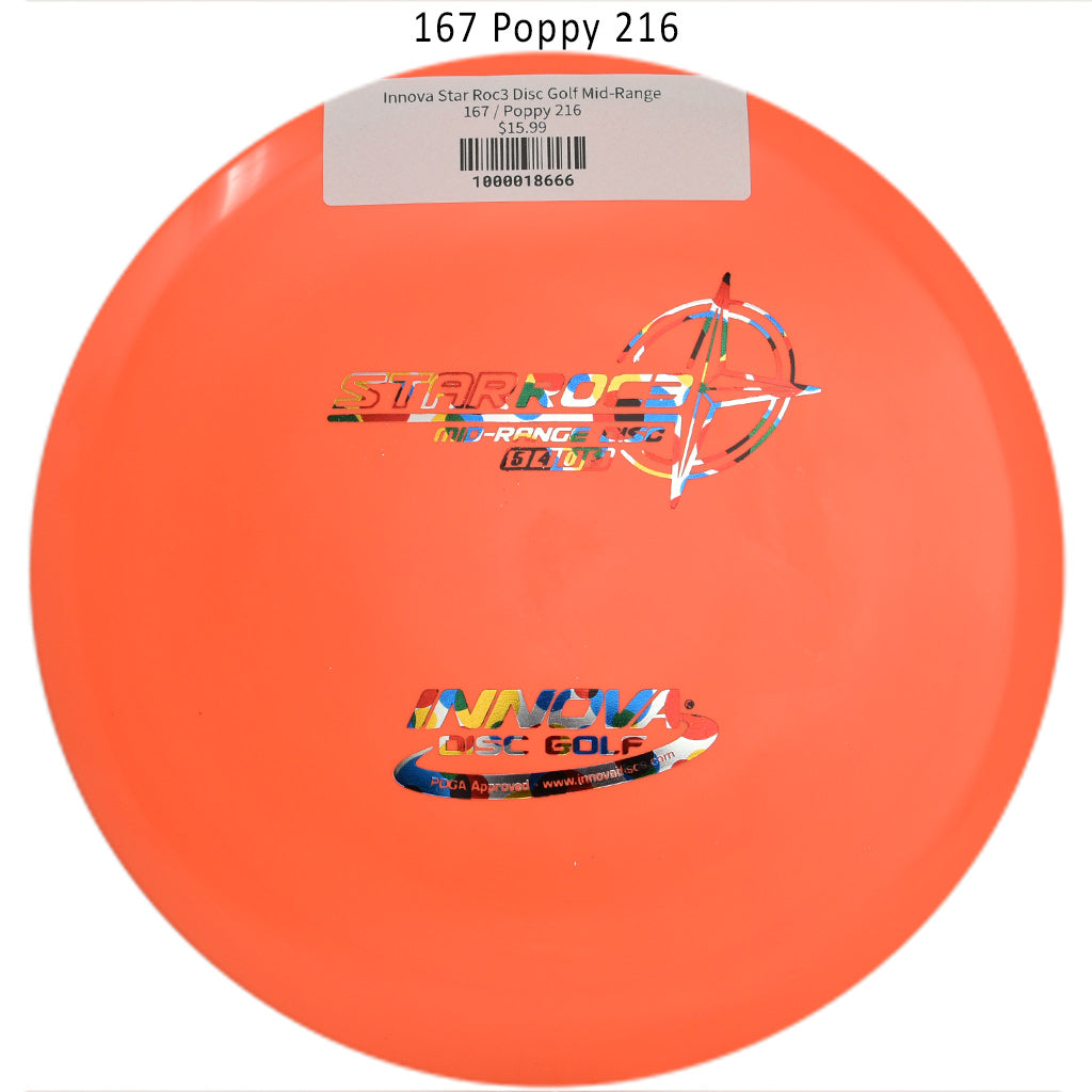 innova-star-roc3-disc-golf-mid-range 167 Poppy 216 