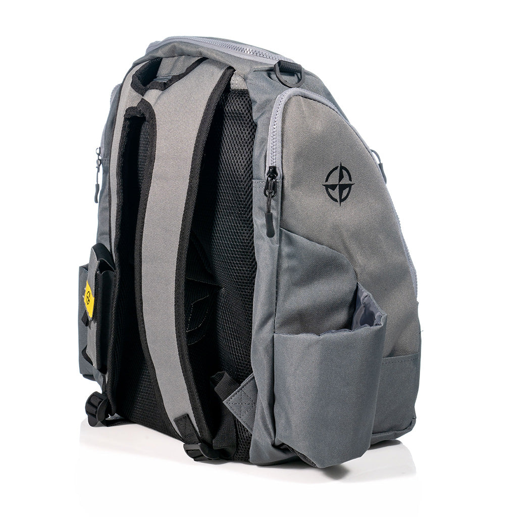 Innova Safari Pack Backpack Disc Golf Bag grey side and back view