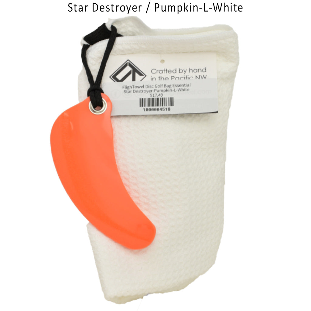 flightowel-disc-golf-bag-essential Star Destroyer-Pumpkin-L-White 