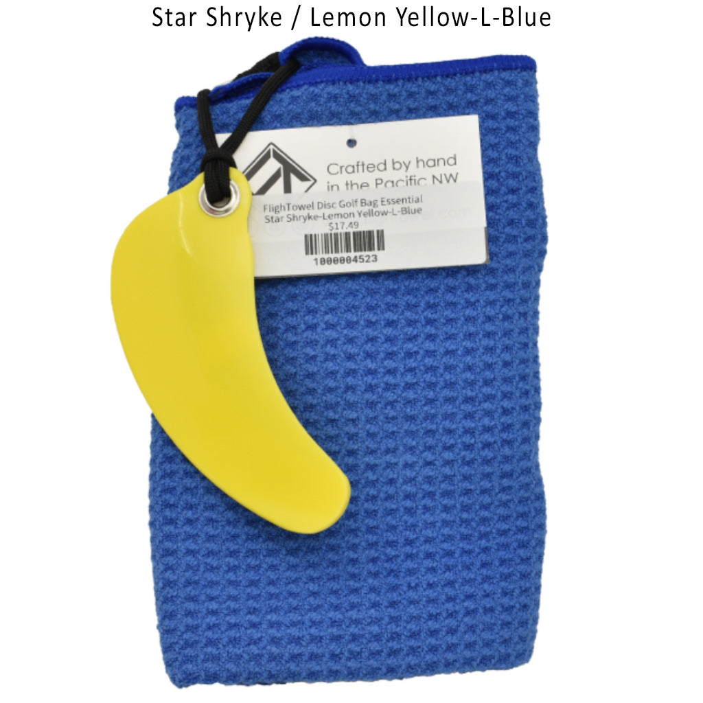 flightowel-disc-golf-bag-essential Star Shryke-Lemon Yellow-L-Blue 