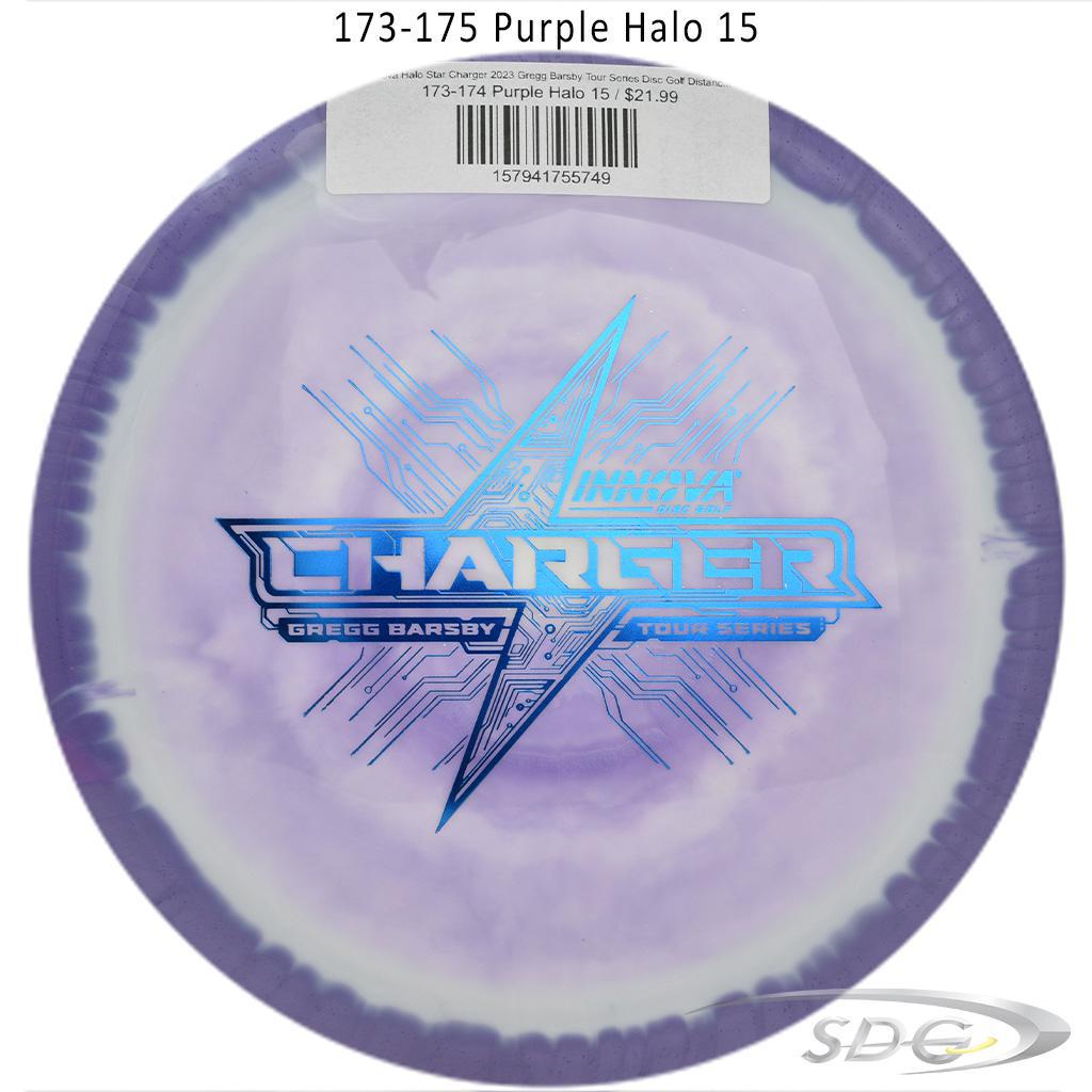 innova-halo-star-charger-2023-gregg-barsby-tour-series-disc-golf-distance-driver 173-174 Purple Halo 15 