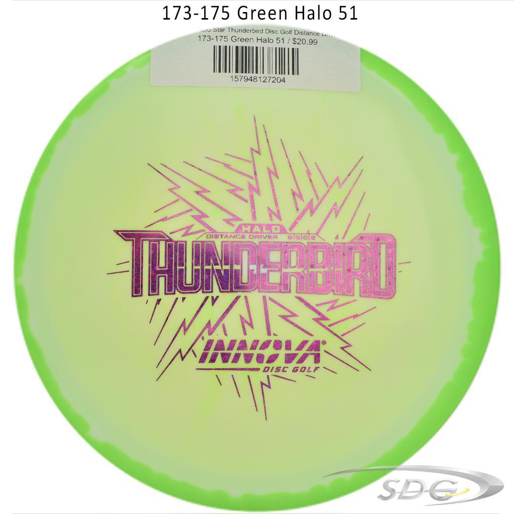 innova-halo-star-thunderbird-disc-golf-distance-driver 173-175 Green Halo 51 