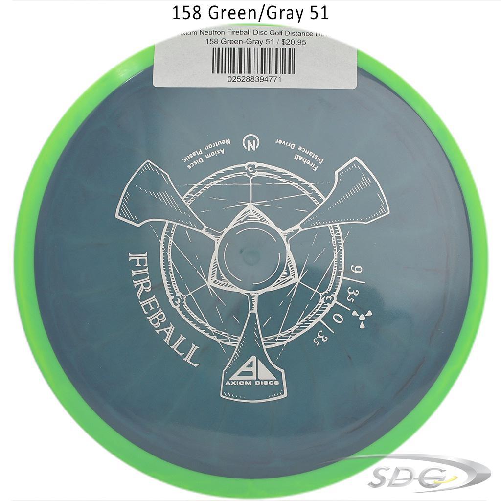 axiom-neutron-fireball-disc-golf-distance-driver 158 Green-Gray 51 
