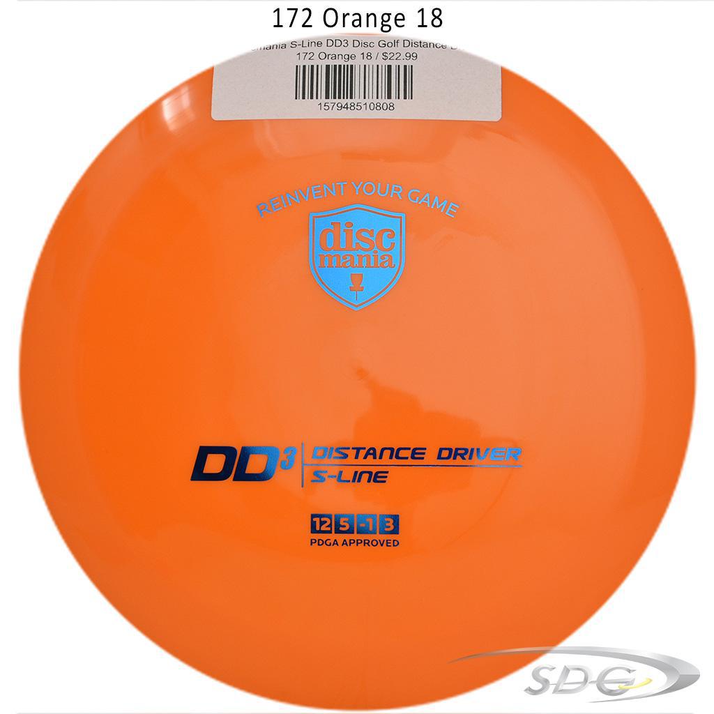discmania-s-line-dd3-disc-golf-distance-driver 172 Orange 18 
