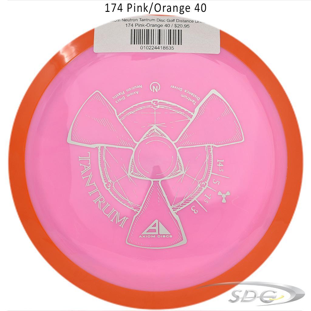 axiom-neutron-tantrum-disc-golf-distance-driver 174 Pink-Orange 40 