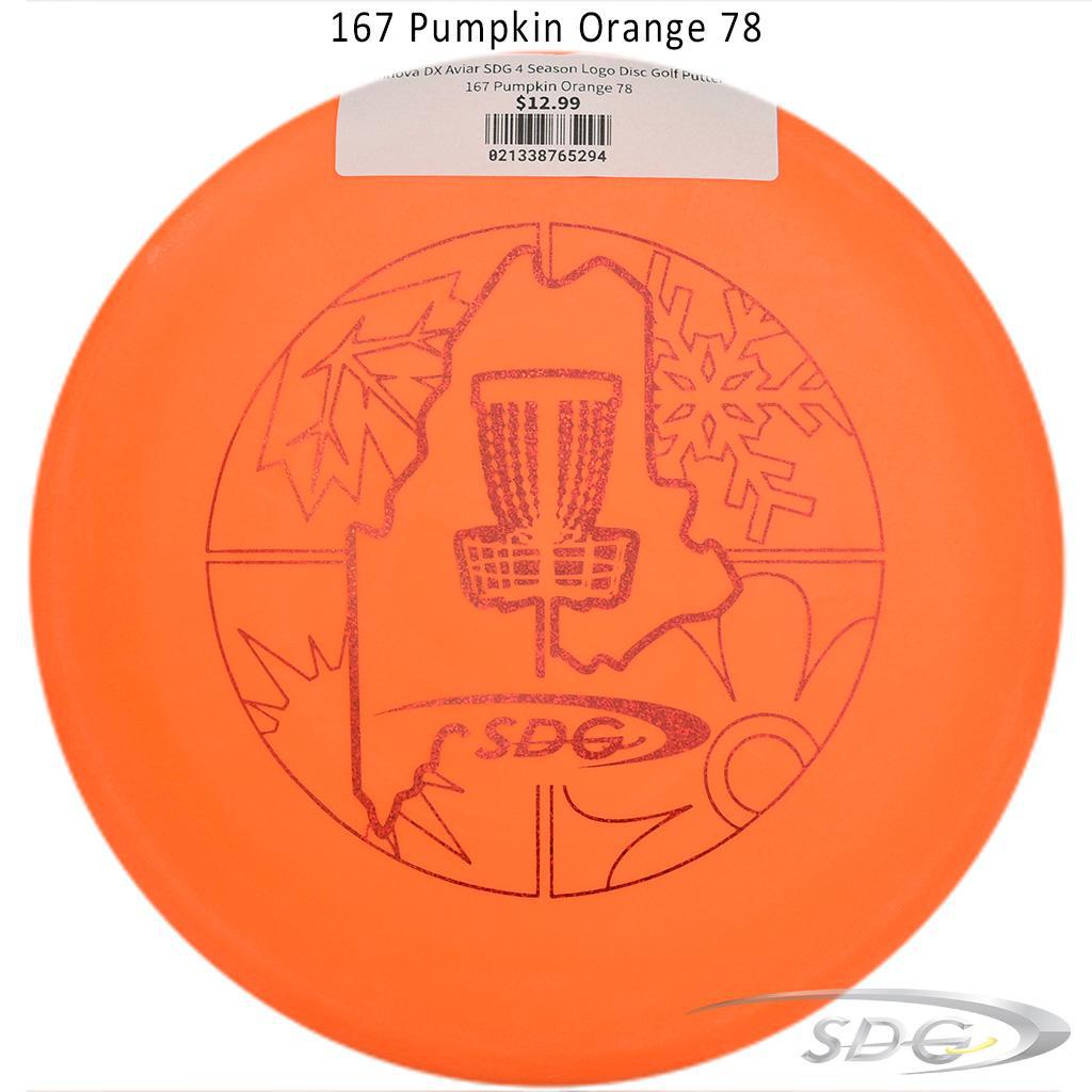 innova-dx-aviar-sdg-4-season-logo-disc-golf-putter 167 Pumpkin Orange 78 
