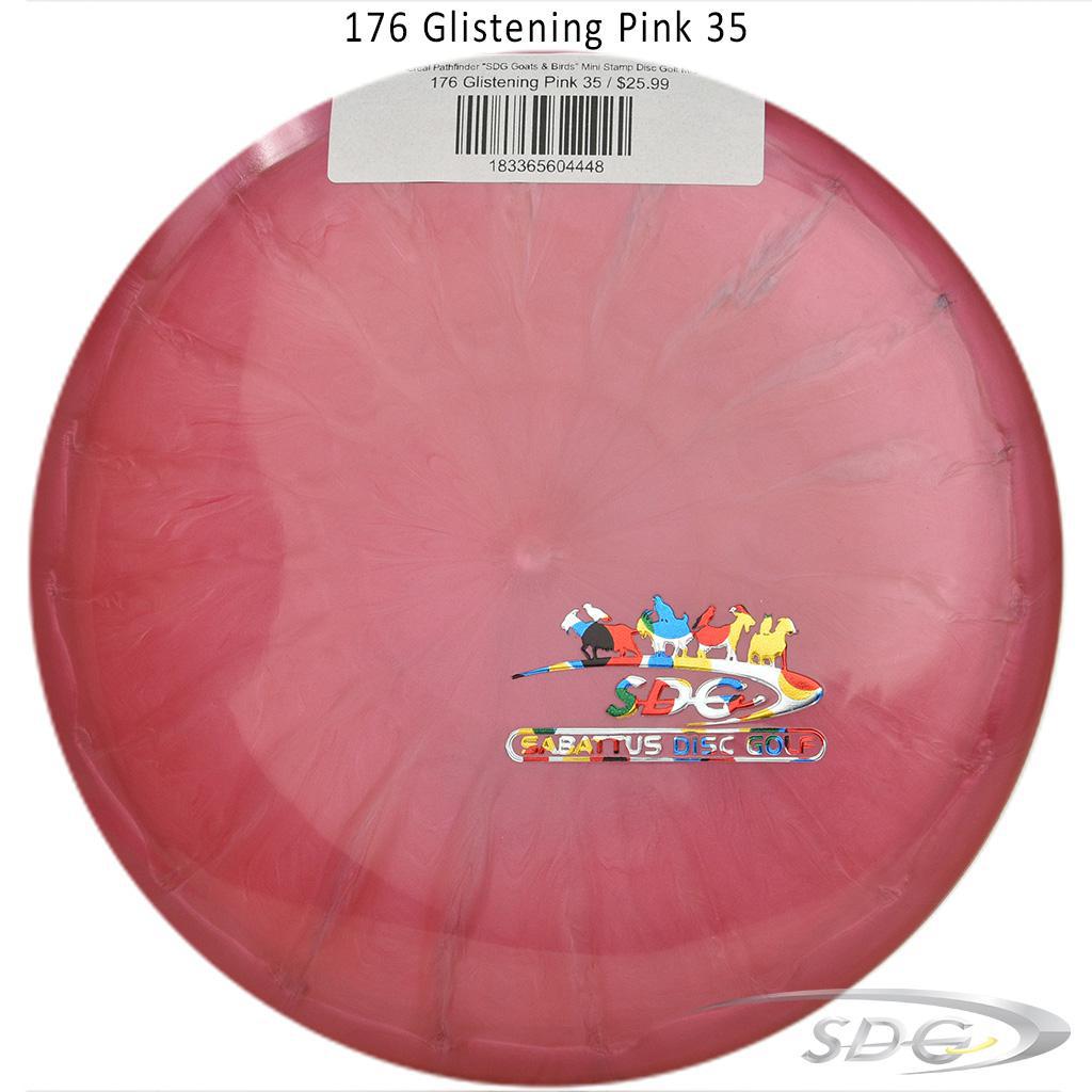 tsa-ethereal-pathfinder-sdg-goats-birds-mini-stamp-disc-golf-mid-range 176 Glistening Pink 35 