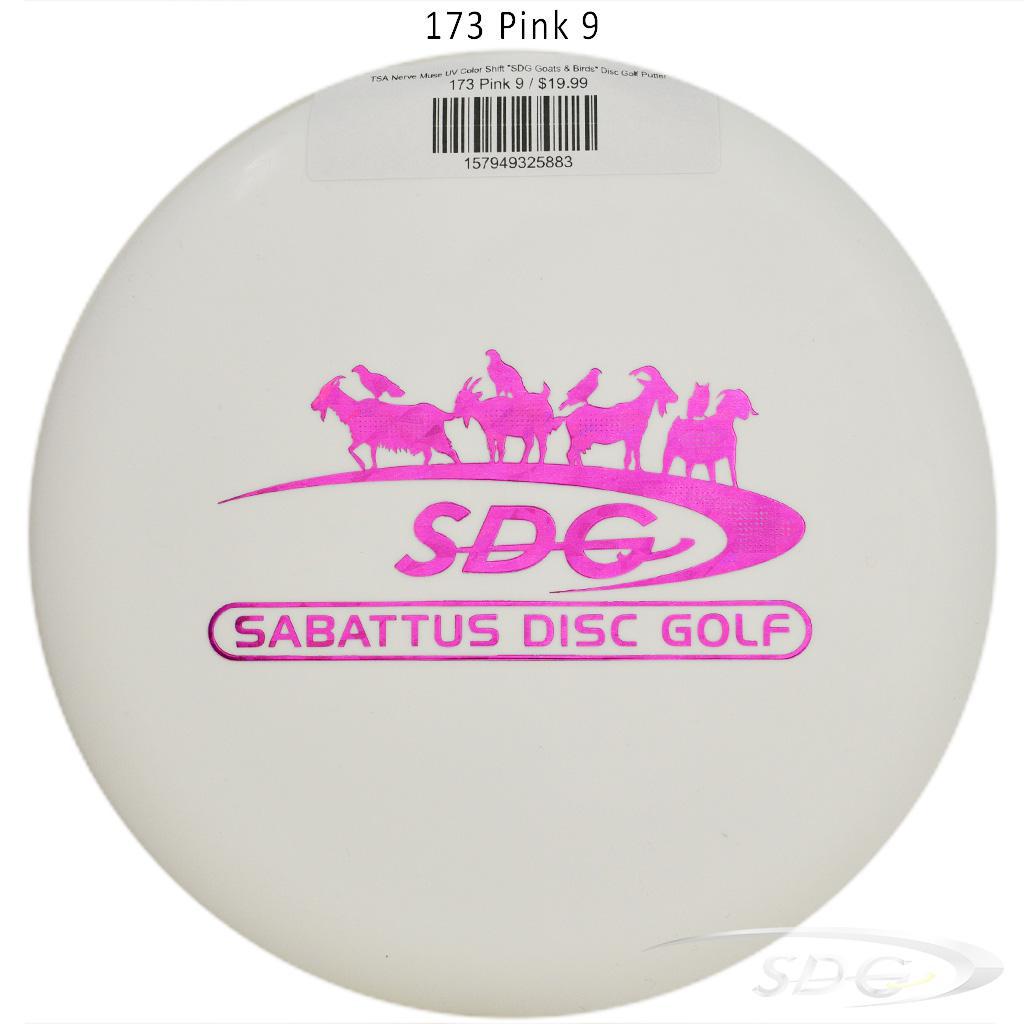 tsa-nerve-muse-uv-color-shift-sdg-goats-birds-disc-golf-putter 173 Pink 9 