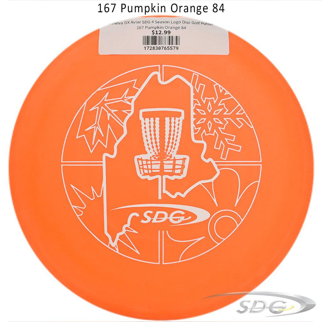 innova-dx-aviar-sdg-4-season-logo-disc-golf-putter 167 Pumpkin Orange 84 