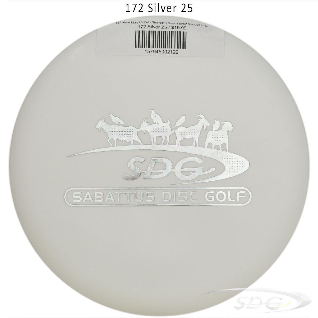 tsa-nerve-muse-uv-color-shift-sdg-goats-birds-disc-golf-putter 172 Silver 25 