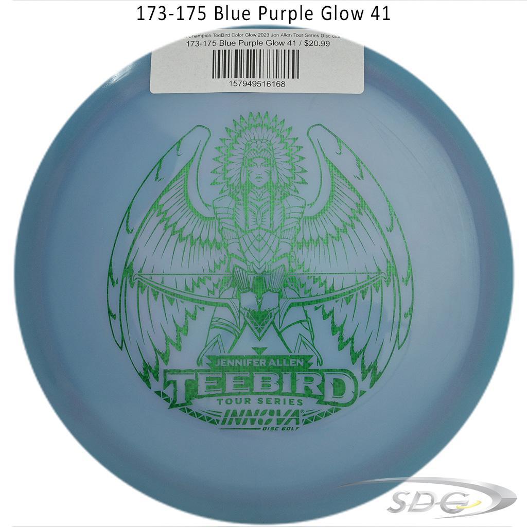 innova-champion-teebird-color-glow-2023-jen-allen-tour-series-disc-golf-fairway-driver 173-175 Blue Purple Glow 41 