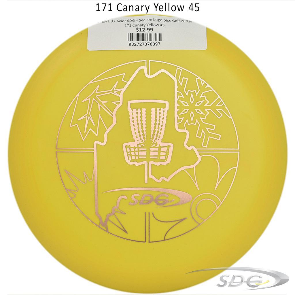 innova-dx-aviar-sdg-4-season-logo-disc-golf-putter 171 Canary Yellow 45 