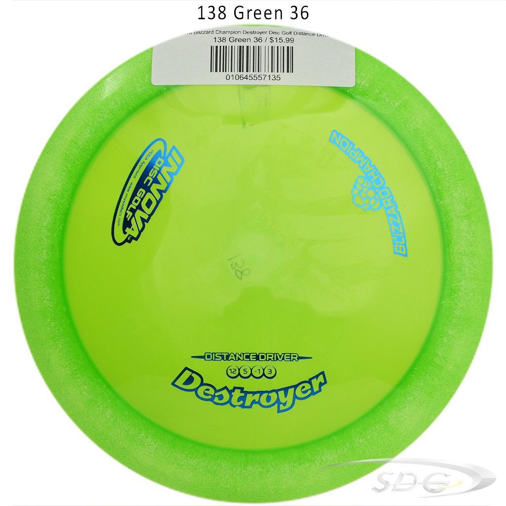 innova-blizzard-champion-destroyer-disc-golf-distance-driver 138 Green 36 
