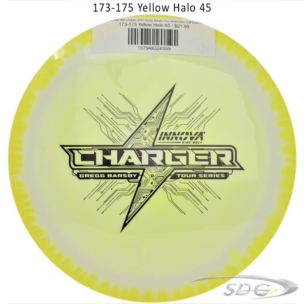 innova-halo-star-charger-2023-gregg-barsby-tour-series-disc-golf-distance-driver 173-175 Yellow Halo 45 