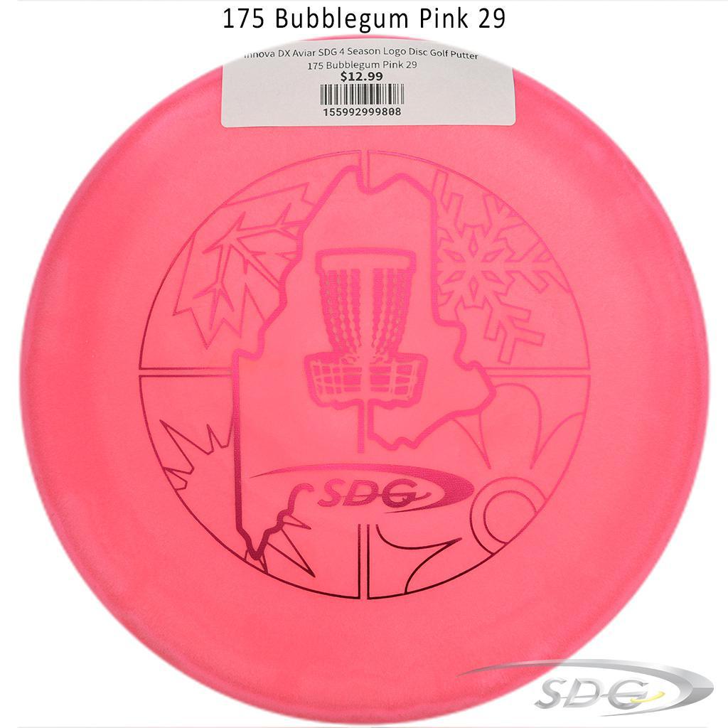 innova-dx-aviar-sdg-4-season-logo-disc-golf-putter 175 Bubblegum Pink 29 