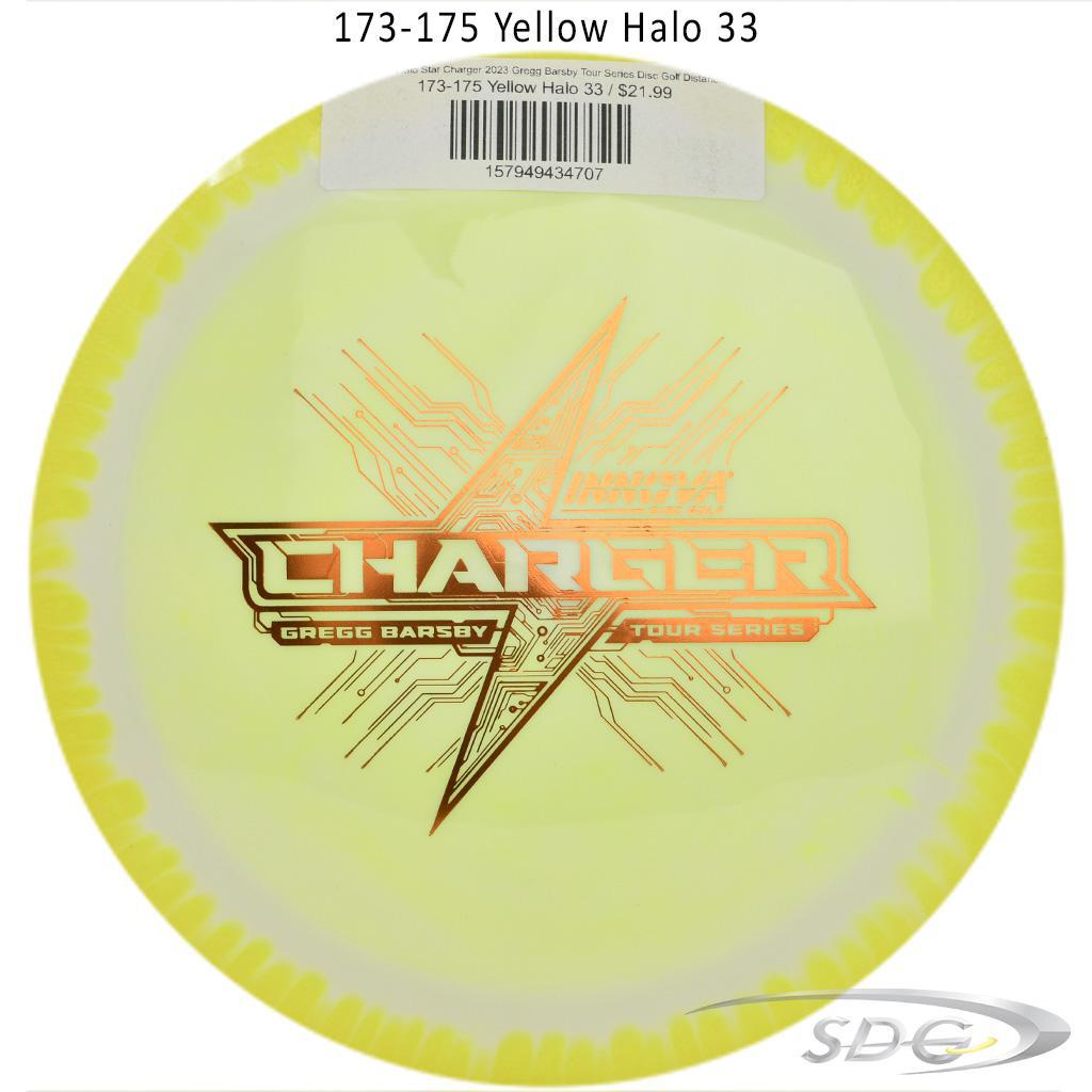 innova-halo-star-charger-2023-gregg-barsby-tour-series-disc-golf-distance-driver 173-175 Yellow Halo 33 