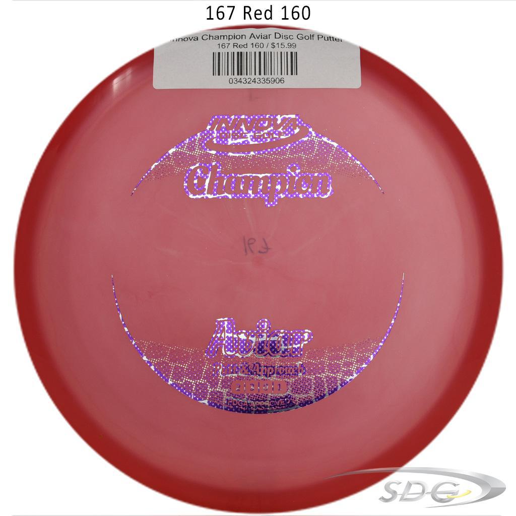 innova-champion-aviar-disc-golf-putter 167 Red 160 