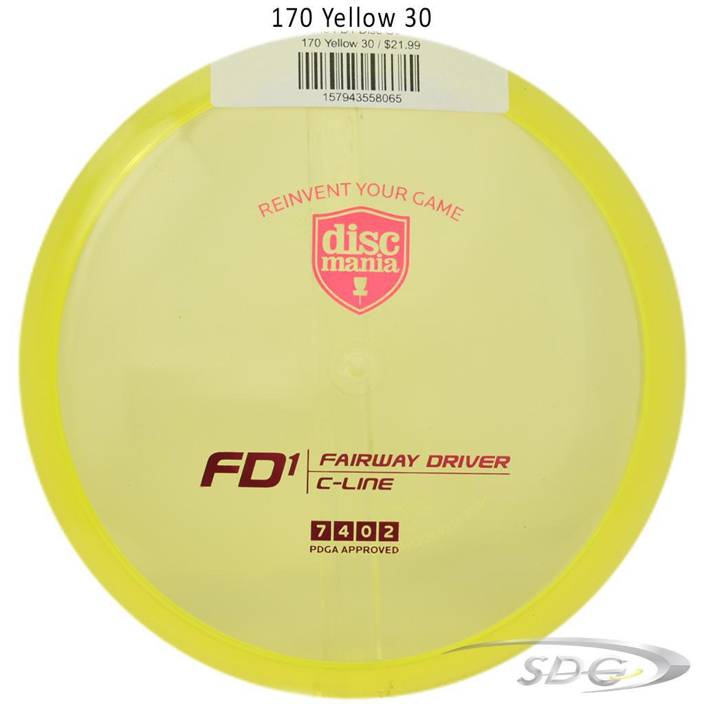 discmania-c-line-fd1-disc-golf-fairway-driver 170 Yellow 30 