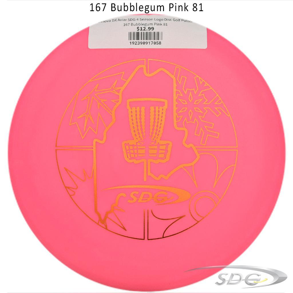 innova-dx-aviar-sdg-4-season-logo-disc-golf-putter 167 Bubblegum Pink 81 