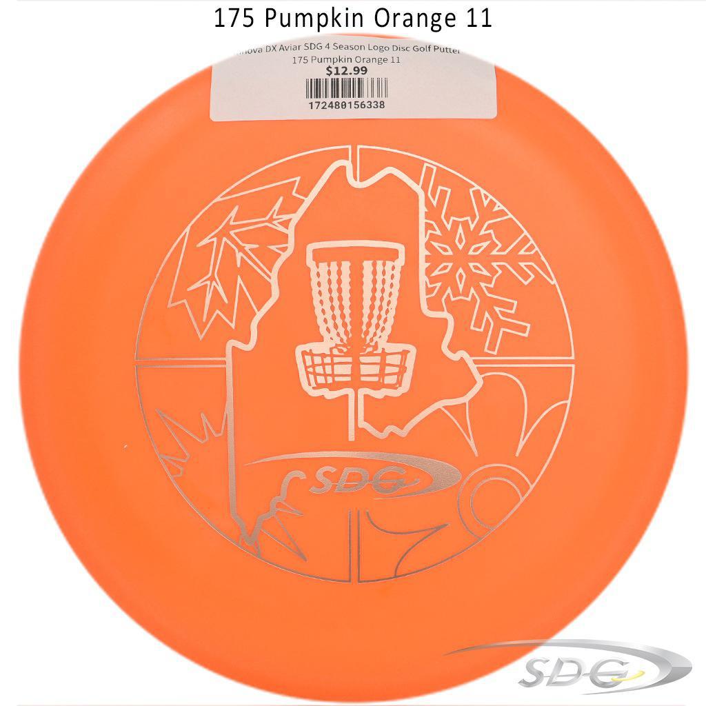innova-dx-aviar-sdg-4-season-logo-disc-golf-putter 175 Pumpkin Orange 11 