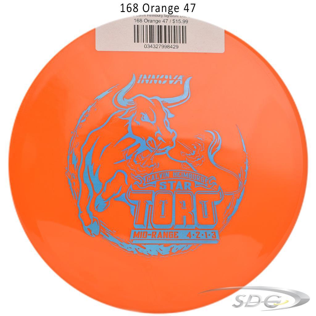 innova-star-toro-calvin-heimburg-signature-disc-golf-mid-range 168 Orange 47 