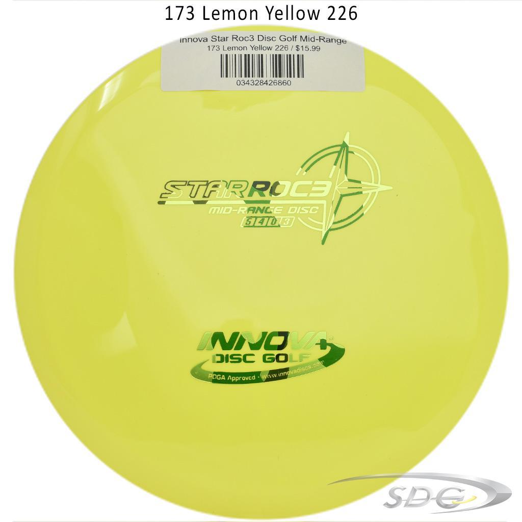 innova-star-roc3-disc-golf-mid-range 173 Lemon Yellow 226 