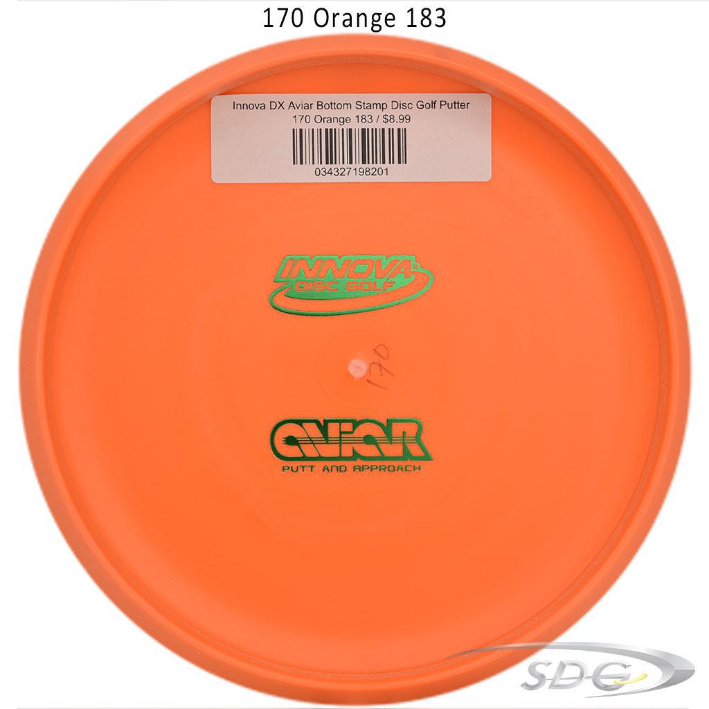innova-dx-aviar-bottom-stamp-disc-golf-putter 170 Orange 183 