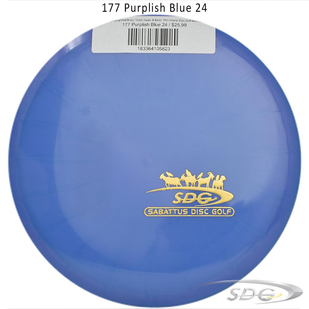 tsa-ethereal-pathfinder-sdg-goats-birds-mini-stamp-disc-golf-mid-range 177 Purplish Blue 24 