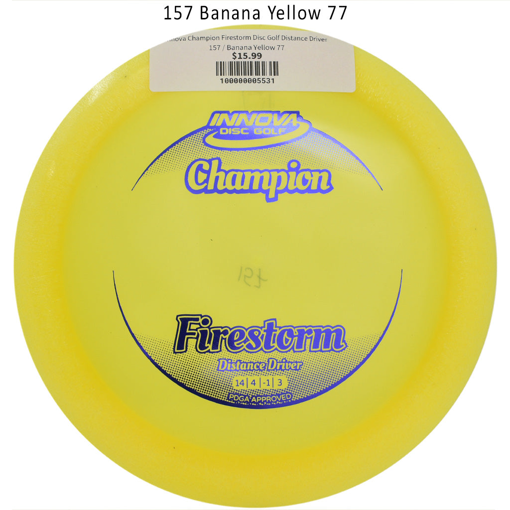 innova-champion-firestorm-disc-golf-distance-driver 157 Banana Yellow 77