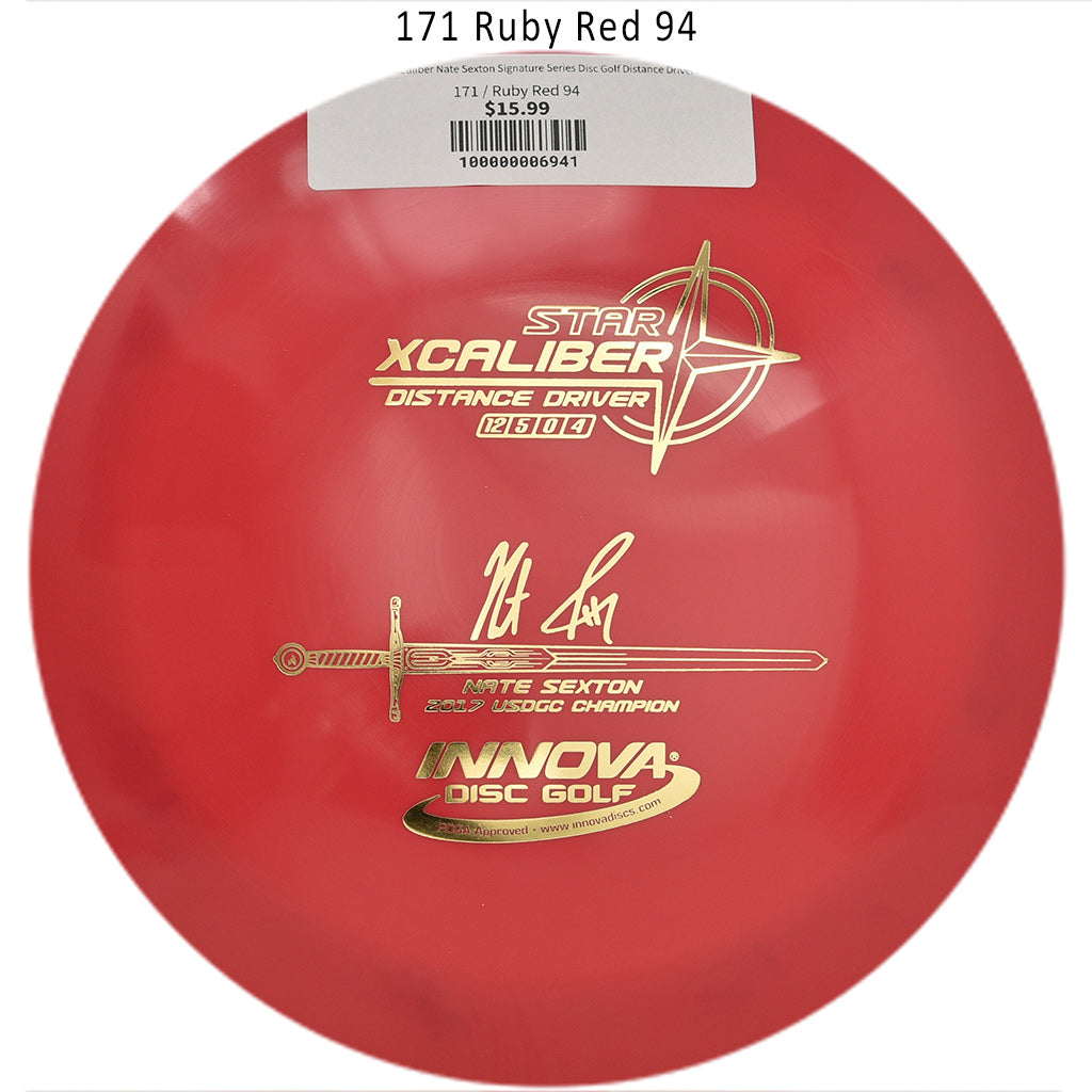 innova-star-xcaliber-nate-sexton-signature-series-disc-golf-distance-driver 171 Ruby Red 94