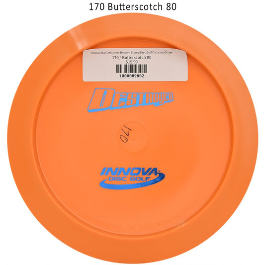 innova-star-destroyer-bottom-stamp-disc-golf-distance-driver 170 Butterscotch 80 