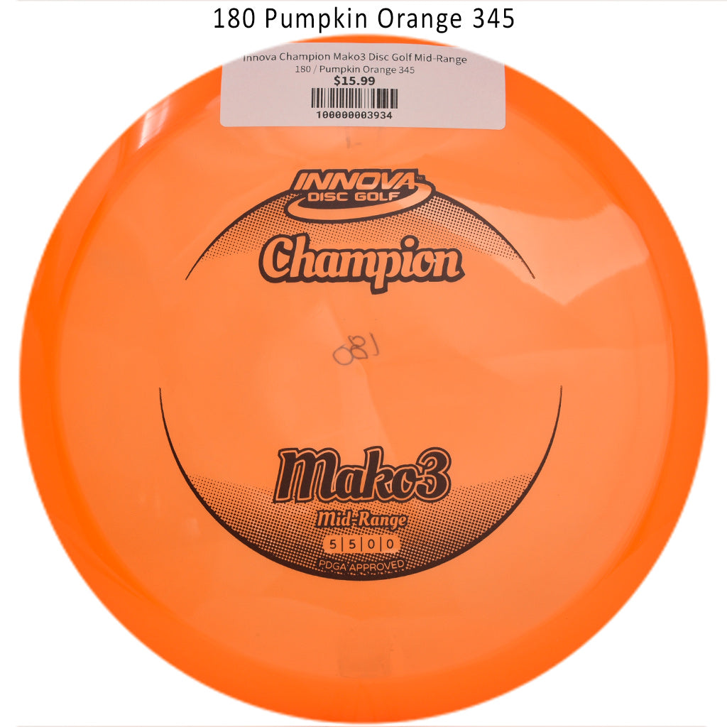 innova-champion-mako3-disc-golf-mid-range 180 Pumpkin Orange 345 