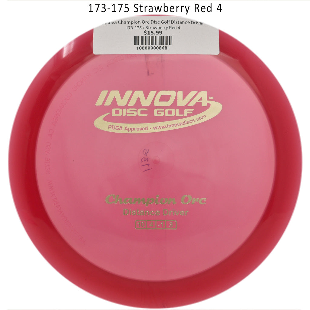 innova-champion-orc-disc-golf-distance-driver 173-175 Strawberry Red 4