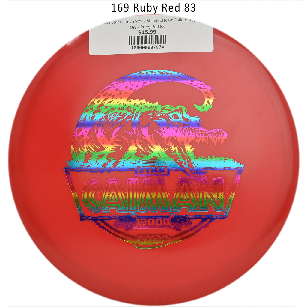innova-star-caiman-stock-stamp-disc-golf-mid-range 169 Ruby Red 83