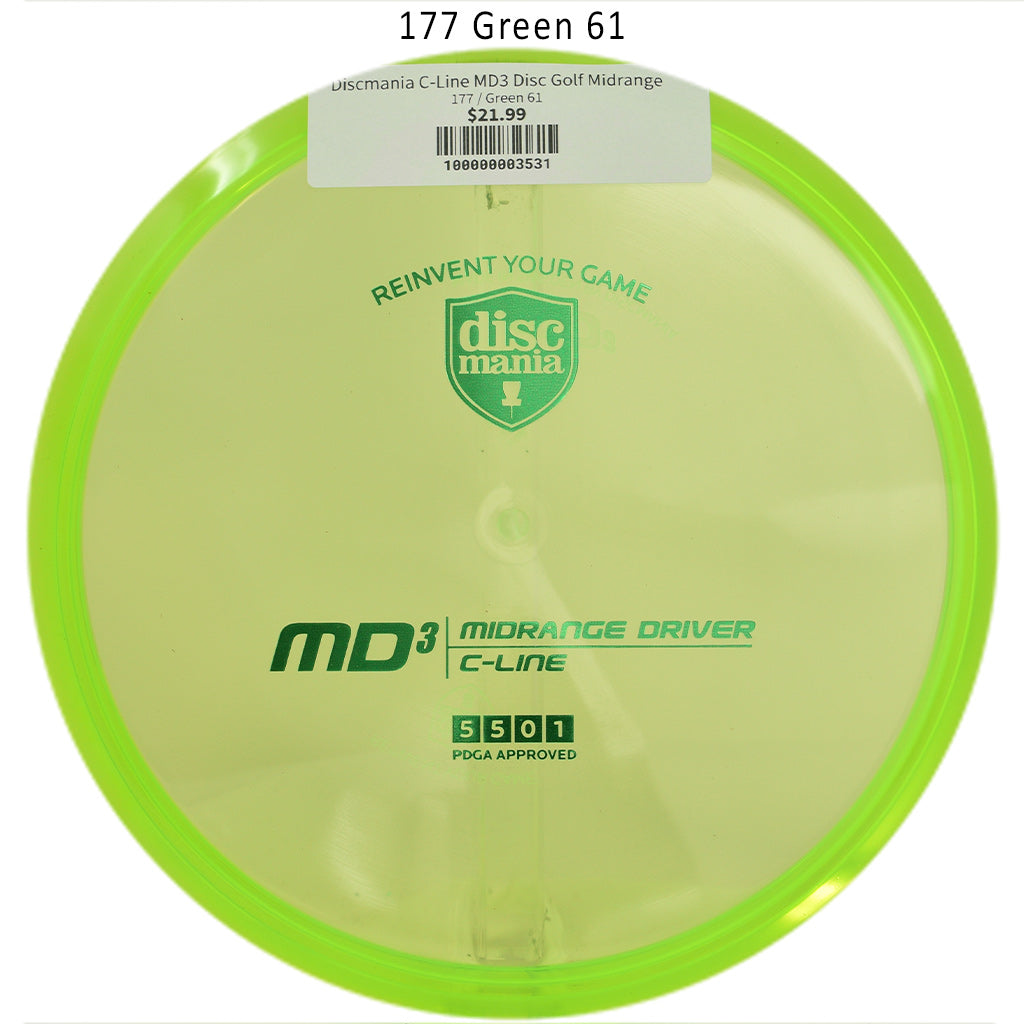 discmania-c-line-md3-disc-golf-midrange 177 Green 61