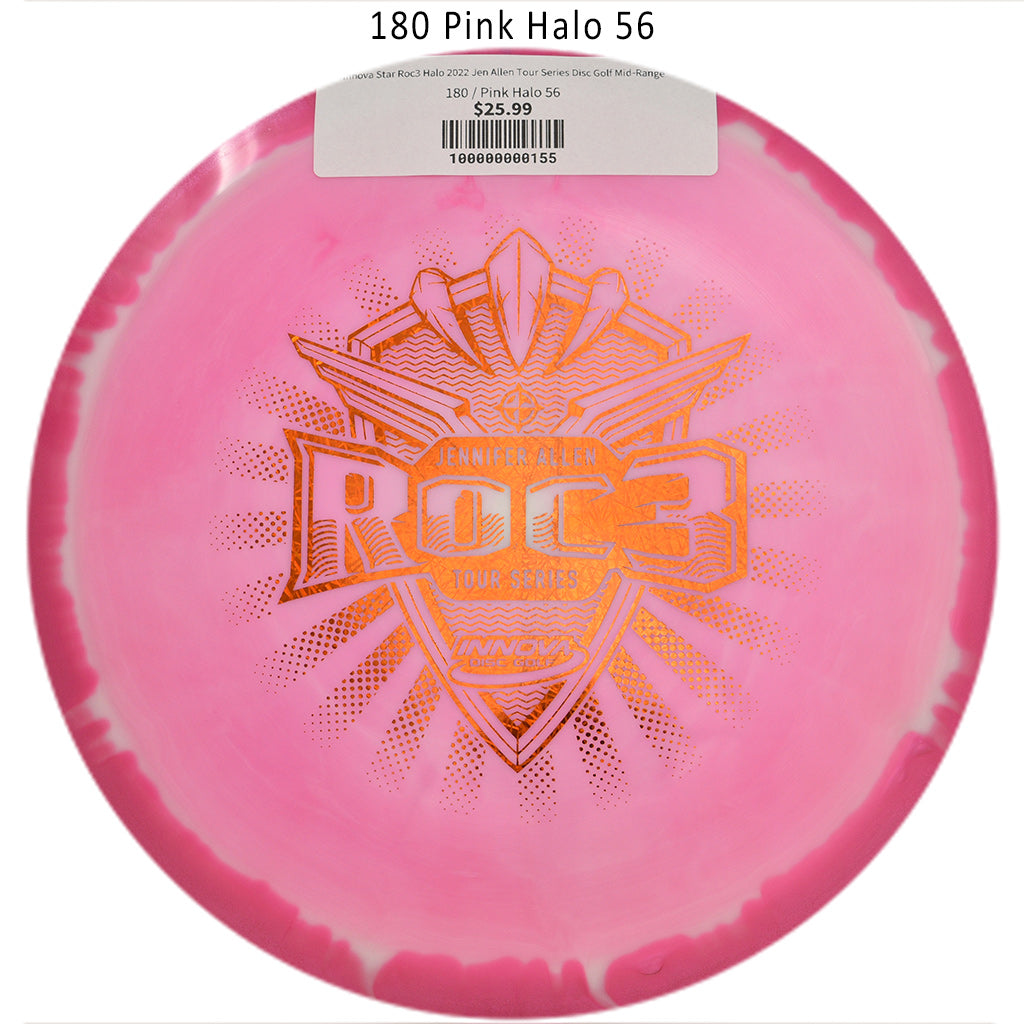 innova-star-roc3-halo-2022-jen-allen-tour-series-disc-golf-mid-range 180 Pink Halo 56