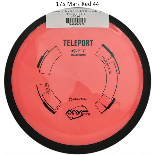 mvp-neutron-teleport-disc-golf-distance-driver 175 Mars Red 44 
