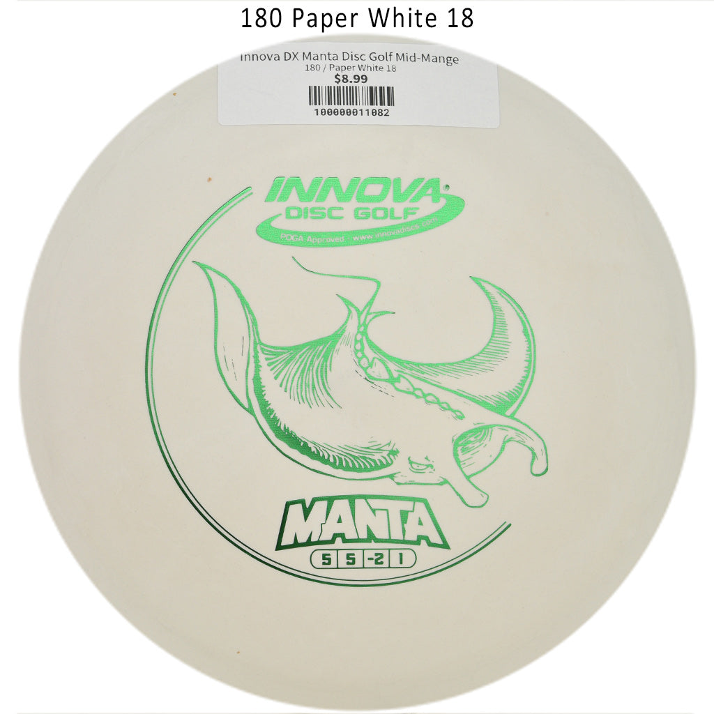 innova-dx-manta-disc-golf-mid-mange 180 Paper White 18