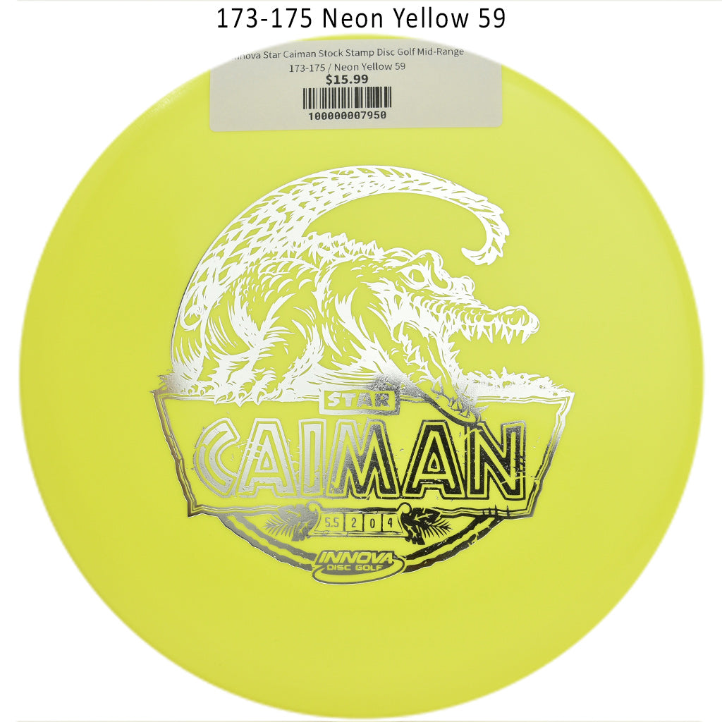 innova-star-caiman-stock-stamp-disc-golf-mid-range 173-175 Neon Yellow 59