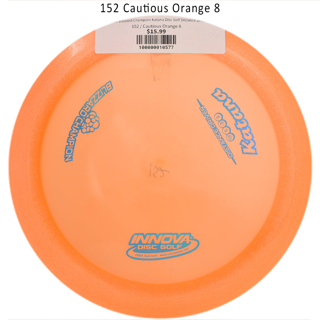 innova-blizzard-champion-katana-disc-golf-distance-driver 152 Cautious Orange 8 