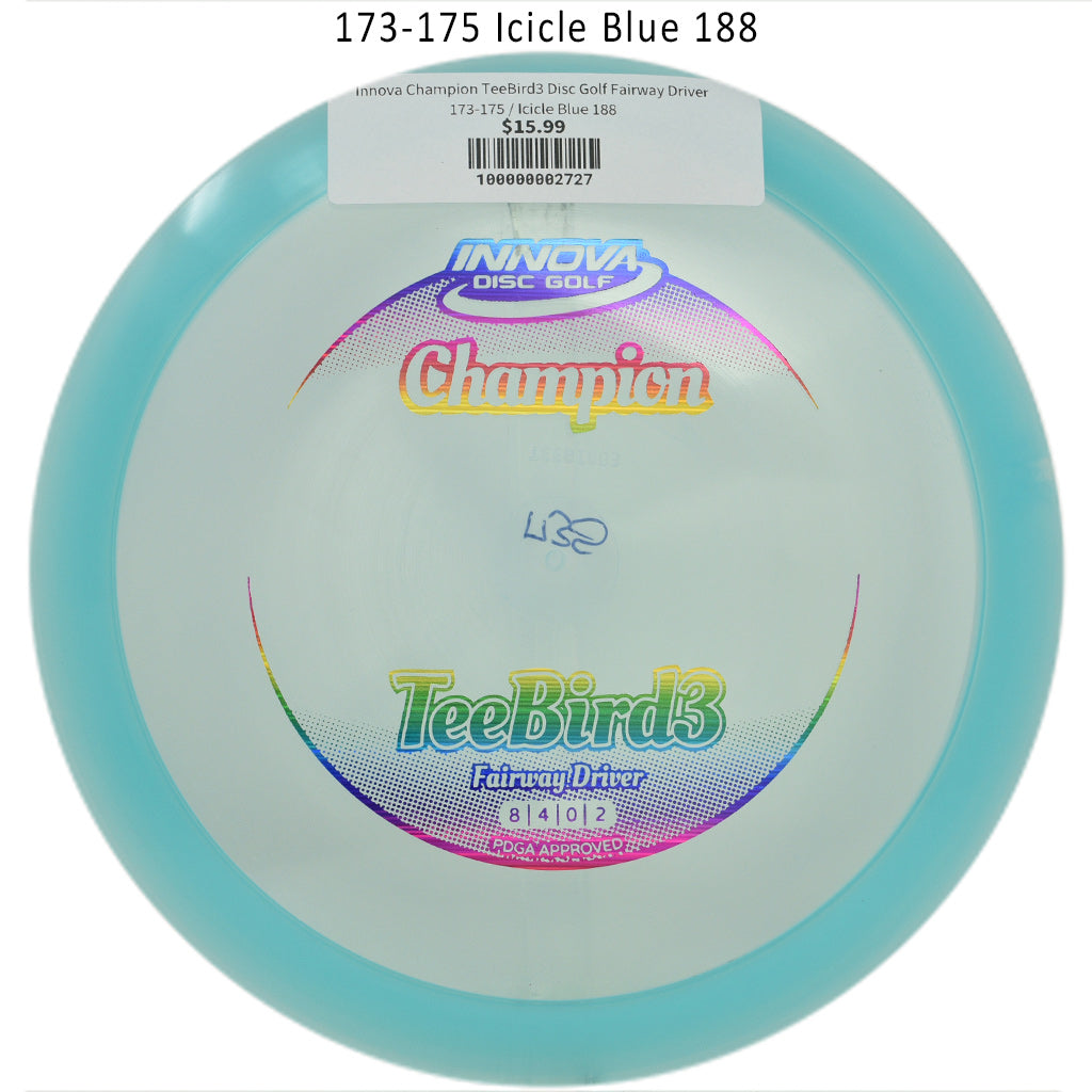 innova-champion-teebird3-disc-golf-fairway-driver 173-175 Icicle Blue 188