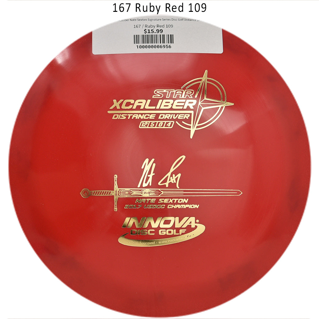 innova-star-xcaliber-nate-sexton-signature-series-disc-golf-distance-driver 167 Ruby Red 109